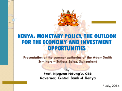 introductory remarks on the elements of a modern monetary policy
