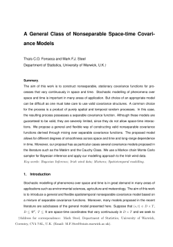 A General Class of Nonseparable Space-time Covari