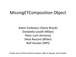 MissingET Composition Map