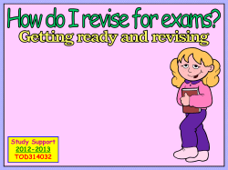 How do I revise for exams - Grosvenor Grammar School