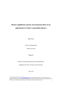 Market equilibrium and the environmental effect of tax adjustments