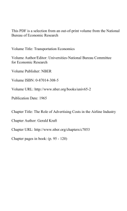The Role of Advertising Costs in the Airline Industry