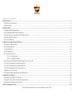 Table of Contents - Real EDGE Soccer Club