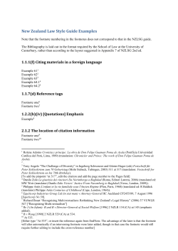 New Zealand Law Style Guide Examples