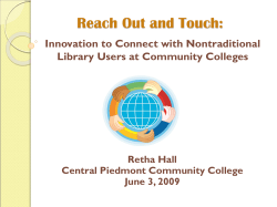 Reach Out and Touch