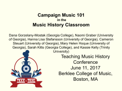 Teaching Music History Conference Slides