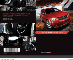 2014 Dodge Journey User`s Guide