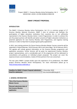 Project: EMAP 2 &ndash; Erasmus Mundus Active Participation, Vol. 2