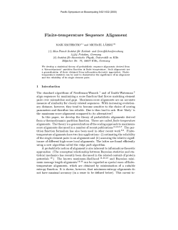 Finite-temperature Sequence Alignment