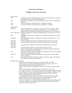 Purnendu K. Dasgupta - Regional Centre of Advanced