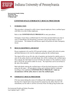 Confined Space Emergency Rescue Procedure