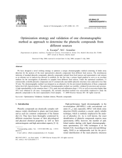 Optimization strategy and validation of one chromatographic method