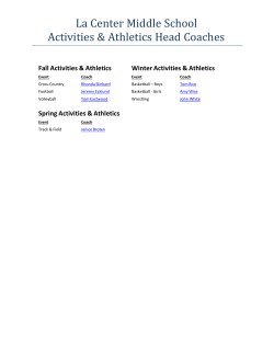 Head Coaches &ndash; Middle School
