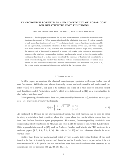 KANTOROVICH POTENTIALS AND CONTINUITY OF TOTAL COST