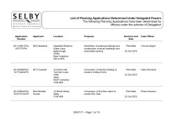 Initial Template - Selby District Council