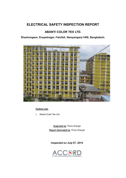 ELECTRICAL SAFETY INSPECTION REPORT
