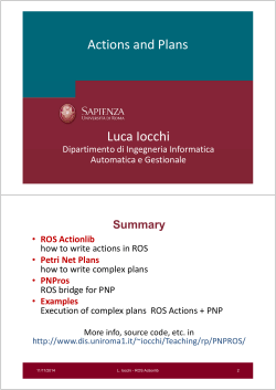 Basic actions in ROS - Dipartimento di Informatica e Sistemistica