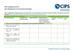 AD1: Management in Procurement and Supply