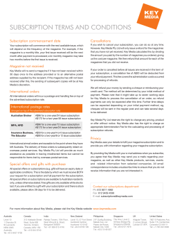 subscription terms and conditions