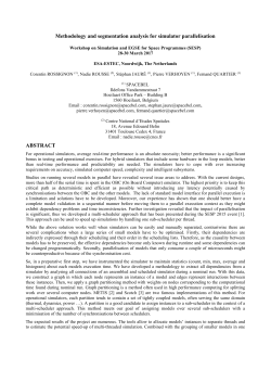Methodology and segmentation analysis for simulator parallelisation