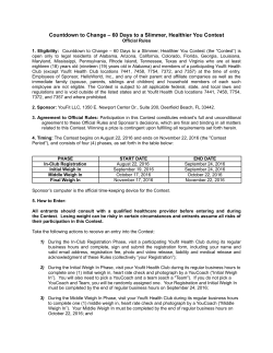 FINAL COUNTDOWN CONTEST RULES HELLO WORLD