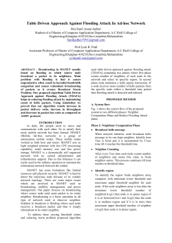 Table Driven Approach Against Flooding Attack In Ad-hoc