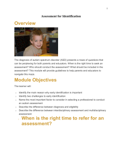 Assessment for Identification