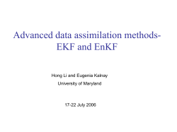 Data Assimilation: Data assimilation seeks to characterize the true
