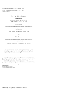 The Four&ndash;Colour Theorem