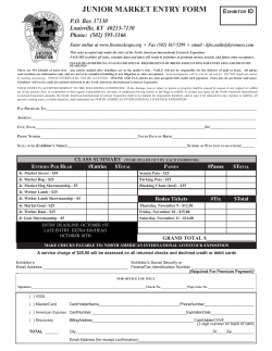 junior market entry form - North American International Livestock