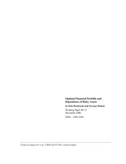 Optimal Financial Portfolio and Dependence of Risky Assets