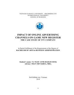 impact of online advertising channels on game new register