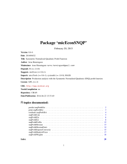 Package `micEconSNQP`