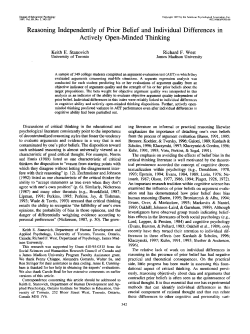 Reasoning Independently of Prior Belief and