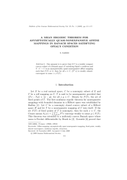 a mean ergodic theorem for asymptotically quasi