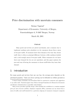Price discrimination with uncertain consumers
