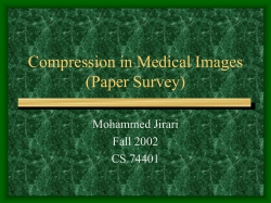 Compression in Medical Images (Paper Survey)