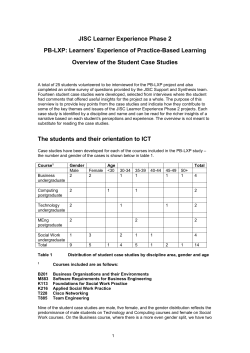 JISC PB-LXP - Brookes Wiki