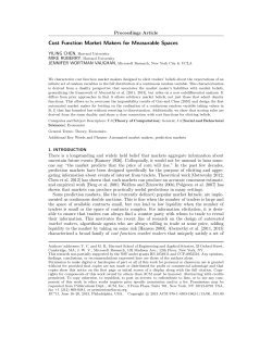 Cost Function Market Makers for Measurable Spaces