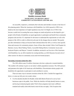 community access issues and the ada