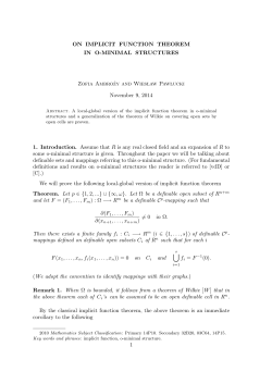 ON IMPLICIT FUNCTION THEOREM IN O