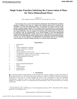Single Scalar Function Satisfying the Conservation of Mass for