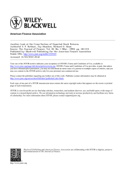 Another Look at the Cross-Section of Expected Stock Returns