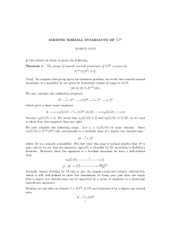 SMOOTH NORMAL INVARIANTS OF CP In this