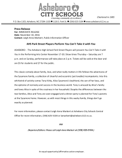 Press Release AHS Park Street Players Perform You Can`t Take it