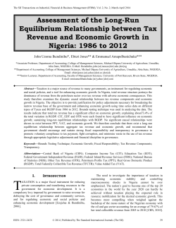 Assessment of the Long-Run Equilibrium Relationship between Tax
