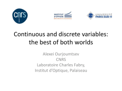 Continuous and discrete variables: the best of both worlds