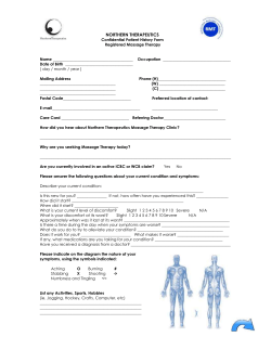 Intake Form - Northern Therapeutics