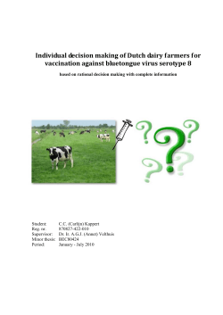 Individual decision making of Dutch dairy farmers for vaccination