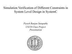 Simulation Verification of Different Constraints in System Level